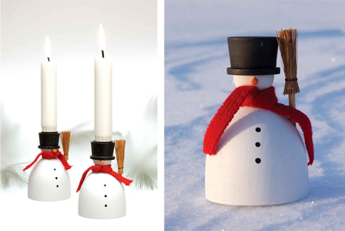 Swedish Wooden Snowmen