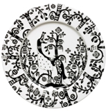 Taika Salad  Plate Black & White