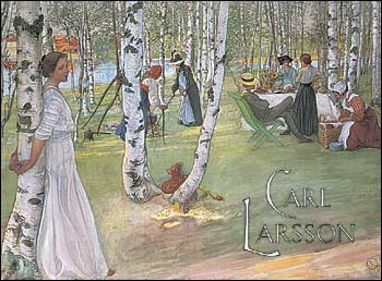 Carl Larsson Boxed Cards, Twenty assorted 5 x 7" full-color blank notecards (5 each of 4 designs) with envelopes in a decorative box. 
